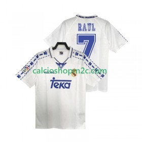 Real Madrid RAUL 7 Retro Maglia Prima 1996 1997 Manica Corta